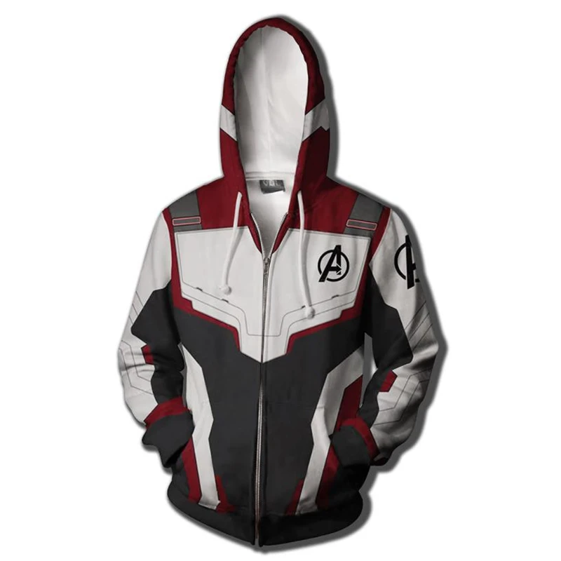 Movie Avengers Endgame Infinity War Quantum Realm 3D Print Hoodies Sweatshirts Cosplay Hooded Casual Coat Jacket