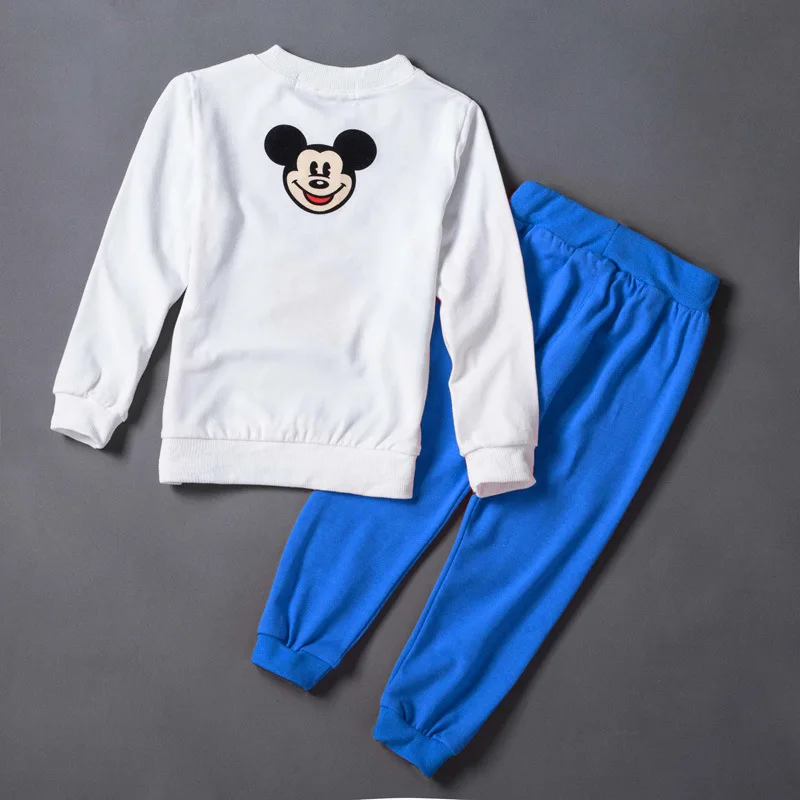 Комплект из 2 предметов, одежда для девочек хлопковая рубашка с длинными рукавами+ штаны, костюм Микки набор одежды детская одежда комплект одежды для мальчиков, От 1 до 4 лет