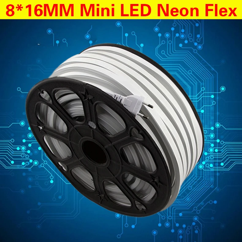Гибкая неоновая светодиодная RGB-трубка 220 SMD/m 240-в перем. Тока в 8*16 мм | Лампы и