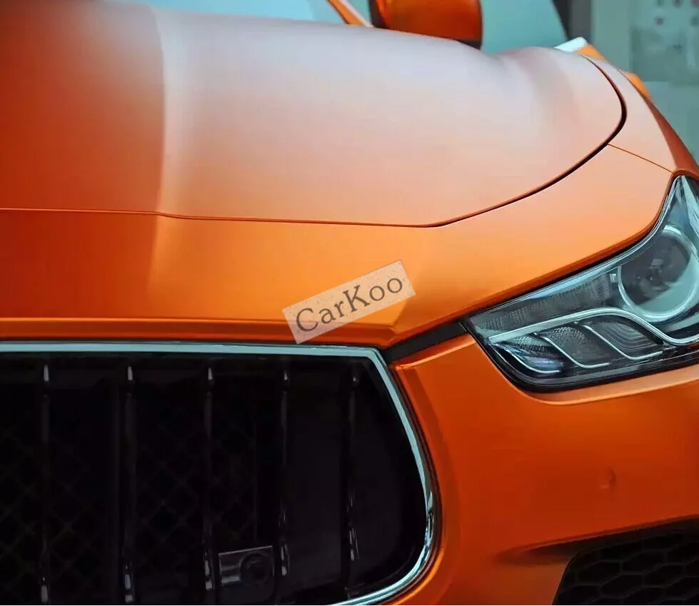 Orange Matte Chrome Vinyl Car Wrap Vinyl Color Change Adhesive Matte