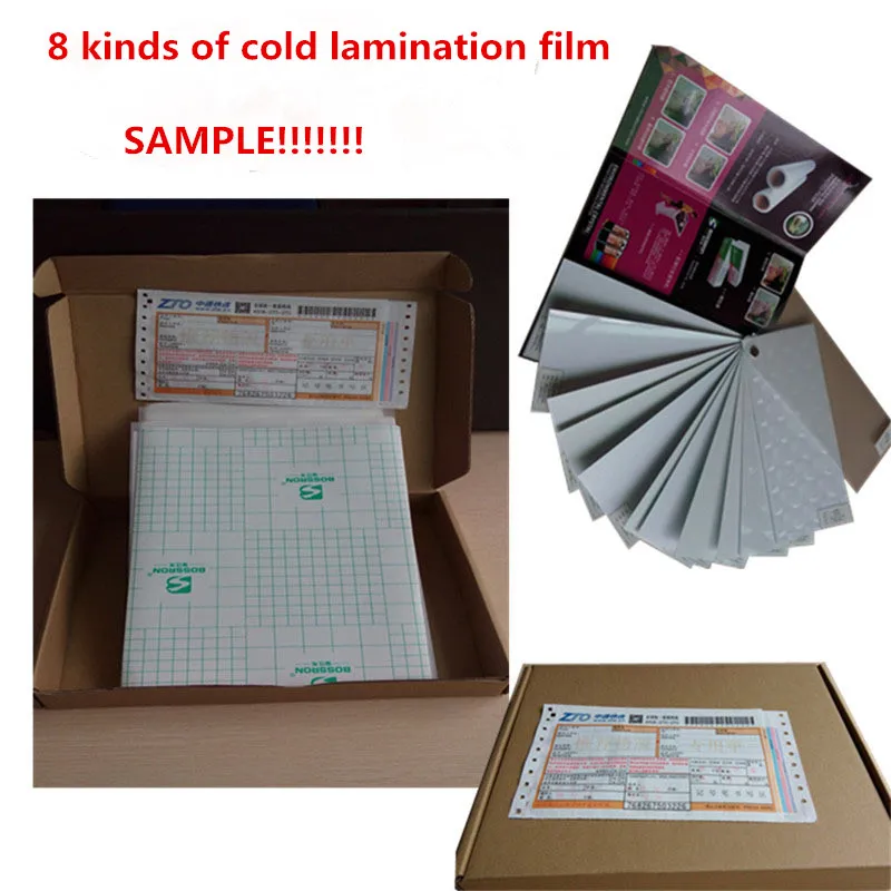 

A5 size 8 kinds texture of cold lamination film sample book