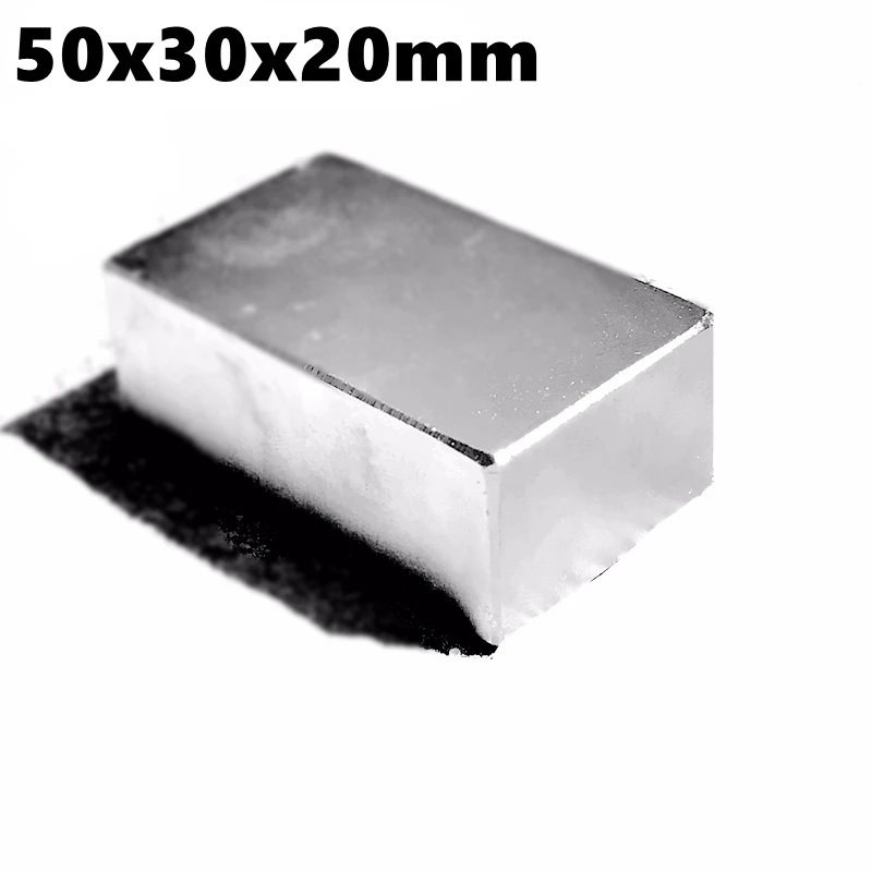 

50*30*20 Super Powerful Strong Bulk Small Block NdFeB Neodymium Magnets 50mm x 30mm x 20mm N35 Rare Earth NdFeB