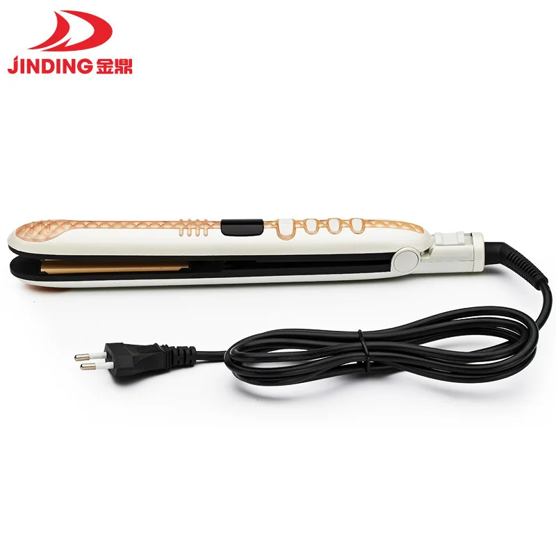 

2 In 1 Curler Hair Straightener Ceramic Straightening Irons Dry Hair Flat Iron Digital Display LCD Display 40D