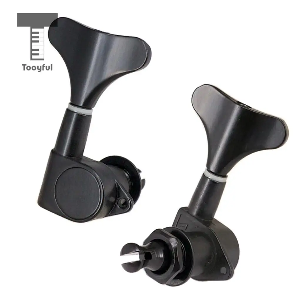 Tooyful Electric Bass String Tuning Peg Tuner Sealed Fish Tail Button for 4/5/6 String Bass