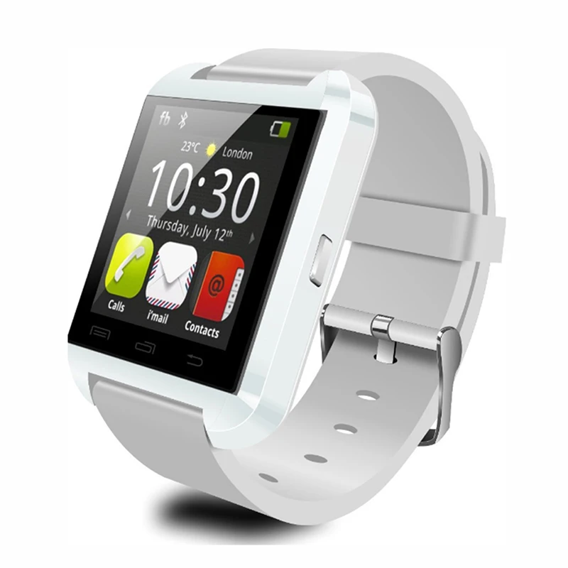 Умные часы MORCUX U8, Bluetooth, Смарт-часы для Android/IOS телефона, Смарт-часы с синхронизацией звонков, шагомером, умные часы для мужчин/женщин/детей - Цвет: White