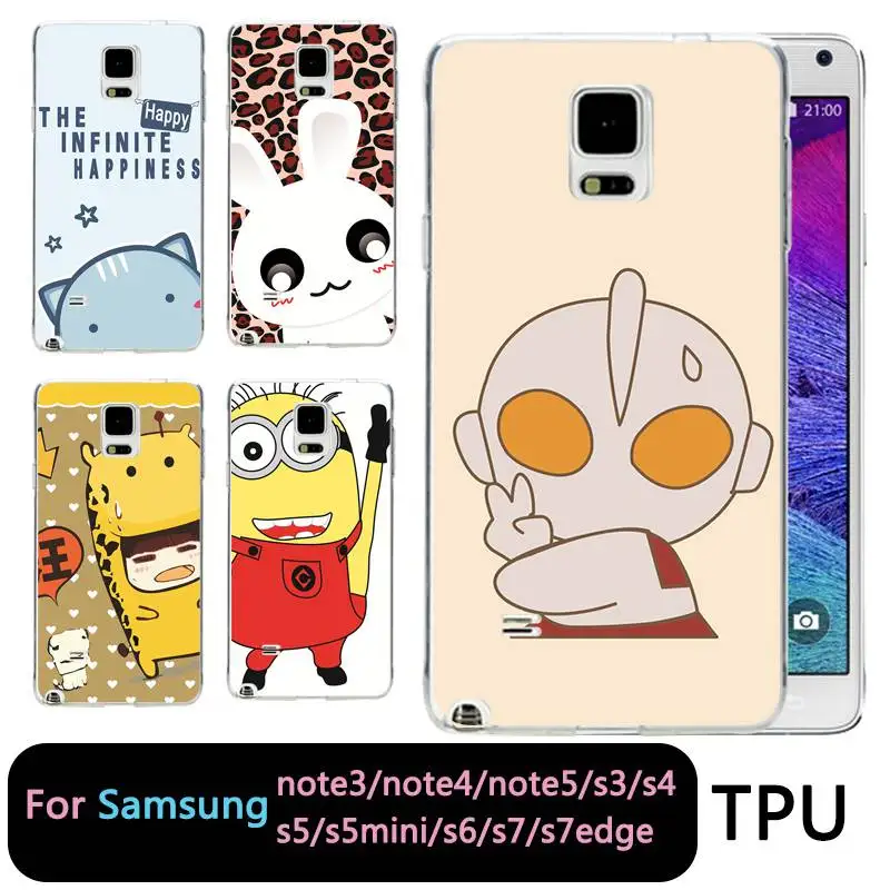 Qmswei ТПУ мягкий чехол для телефона samsung Note5 S8 s6 s7 edge s4 s5 s3 C5 C9 note3 note4 S9plus кролик