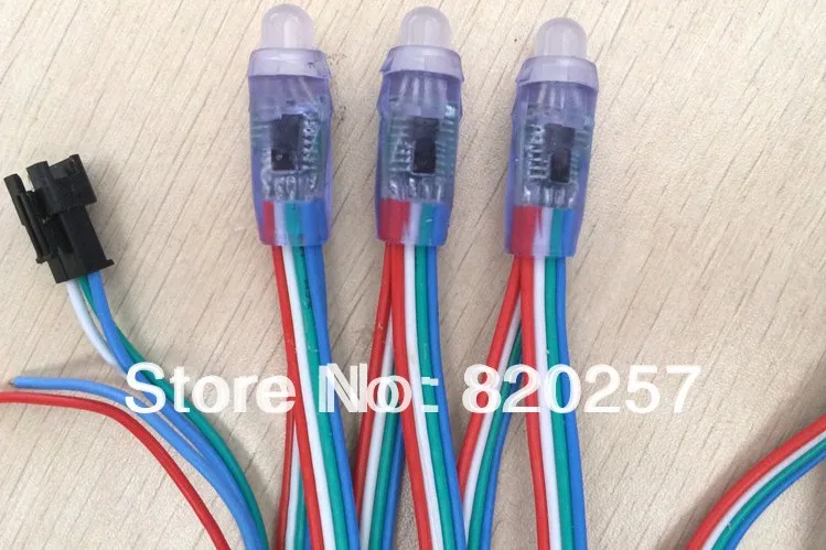 DHL EMS 200 шт./заказ 12 мм LED Pixel Модуль IP66 DC5V вход 0.3 Вт RGB изменение цвета