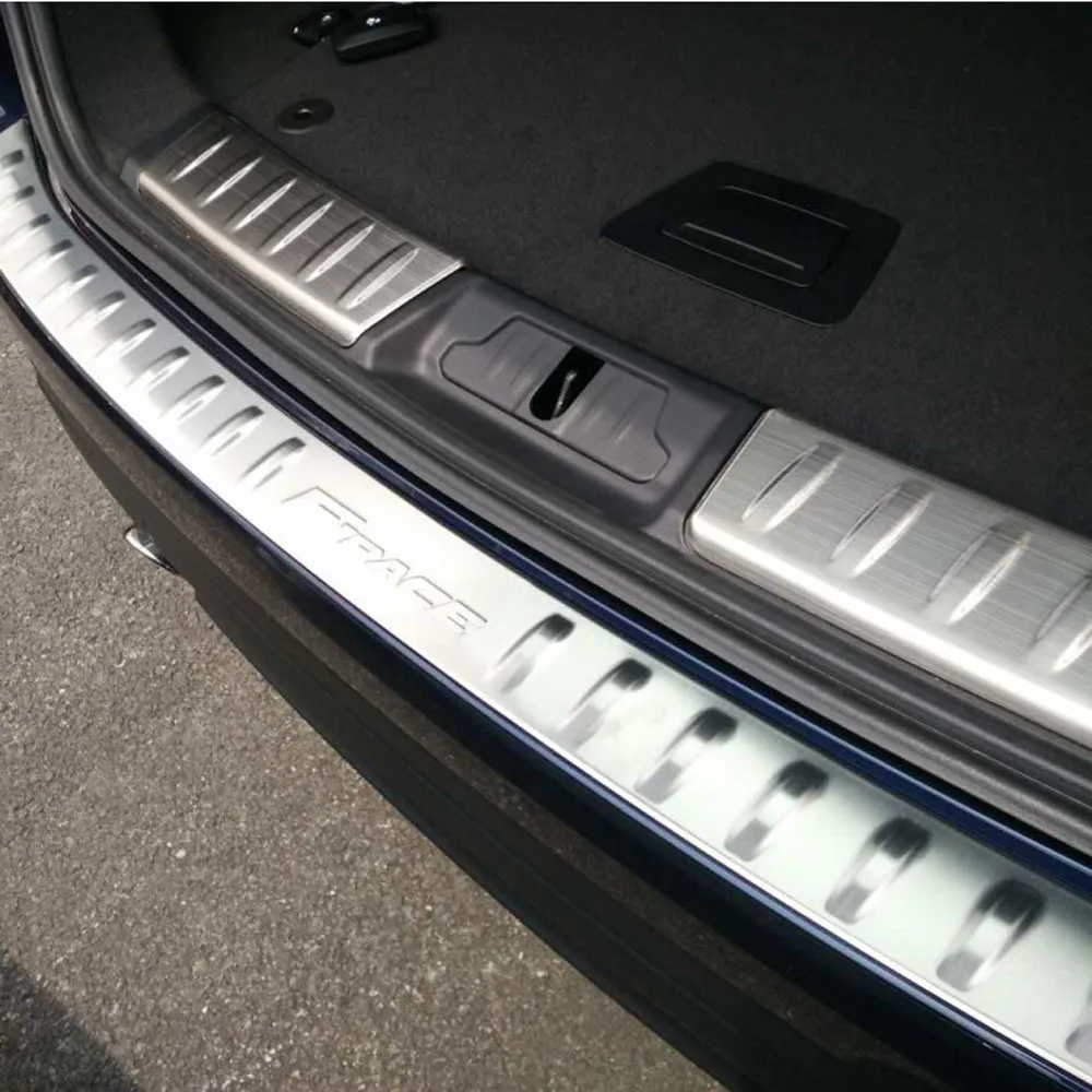 trunk rear bumper door sill threshold guard plate board trim cover sticker for jaguar XF XE