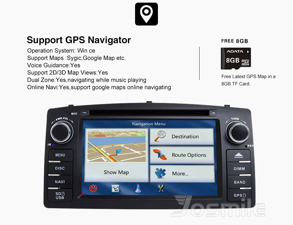 Cheap Josmile 2 Din Car DVD Player For Toyota Corolla E120 BYD F3 2000 2005 2006 Radio Multimedia Head Unit Stereo GPSNavigation Audio 5