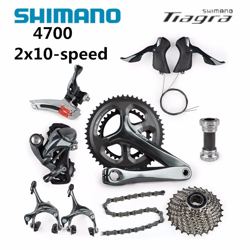 Tiagra 4700 Road 2x10 speed Full Groupset Group 50/34 52/36 170 мм 172 5 мм|Велосипедный переключатель| |