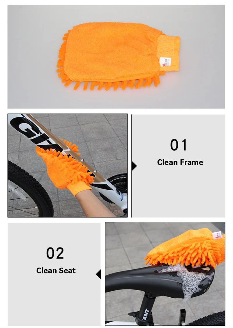 6 pcslot Bicycle Chain Cleaner Cycling Cleaning Tire Brushes Tool Kits set MTB Road Bike Clean Gloves Bicycle Cleaing Kit R0183 (5)