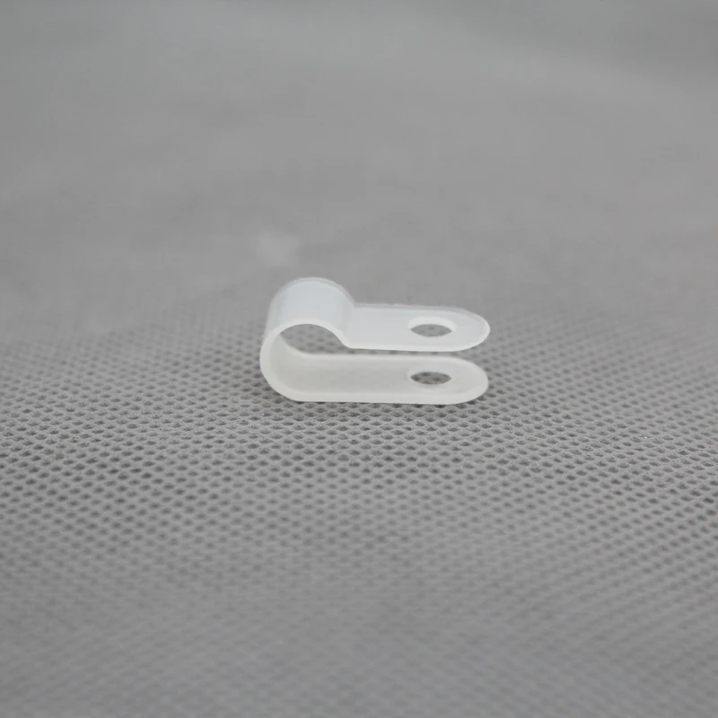

Electric Project arrangement of wire plastic 200pcs/lot Black or White R shape Wire Holder 6.4mm Cable Clamp 1/4" Line Clip