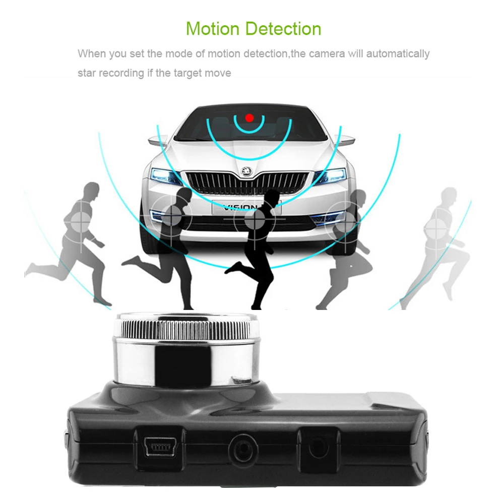 AMPrime 3 &quotАвтомобильный видеорегистратор Камера novatek 96223 Full HD 1080 P видеокамера с