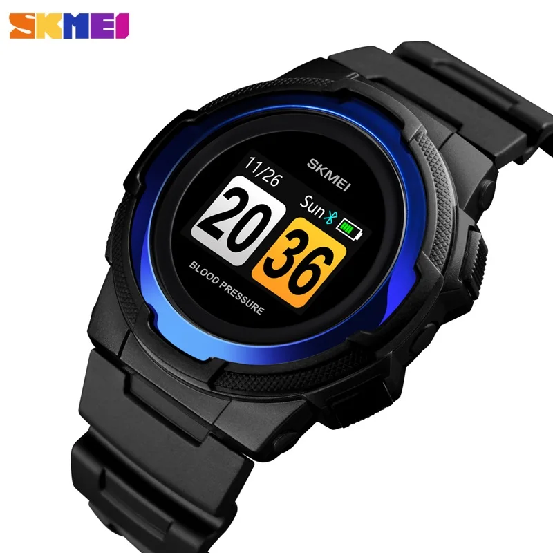 Bluetooth Smart Watch Men Luxury Brand SKMEI Color Display Electronic Men's Smart Bracelet Blood Pressure Monitor Smartwatch Men