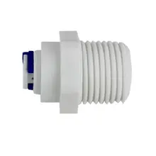 1/4″ OD Tube – 1/2″ Male Thread Straight PE Pipe Fitting Hose Quick Connector Aquarium RO Water Filter Reverse Osmosis System