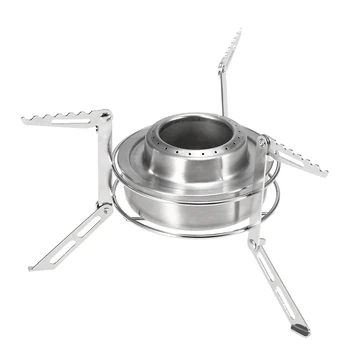 

/Outdoor Camping Alcohol Stove + Rack Set Alcohol Stove with Cross Stand Stove Rack Support Stand for Hiking Picnic Backpacking