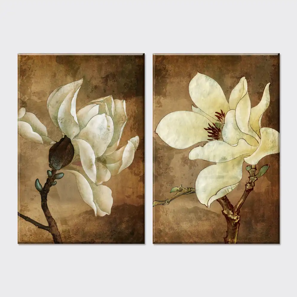 2015 Ano Nuevo Magnolia Flores Pared Cuadros Arte Pintura Al Oleo