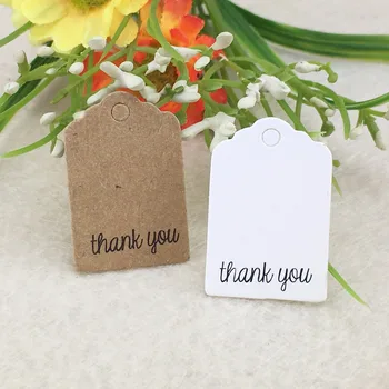 

600pcs/lot 3x2cm Scalloped Kraft Paper Card / thank you Tag / Wedding Favour Gift Tag / DIY Tag
