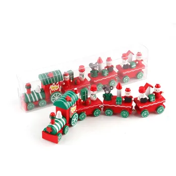 

Cute Xmas Wooden Little Train Santa Claus Navidad Natal Trains Ornament Decoration Decor Kids Gift for Christmas Tree Ornaments