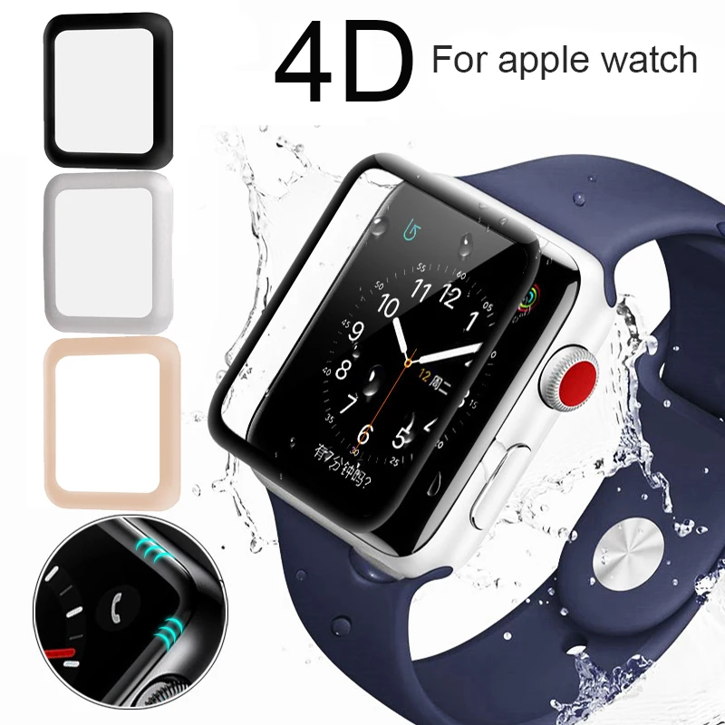 BUMVOR For iWatch Screen Protector Film Full Cover 4D Curved Soft Edge Tempered Glass Apple Watch 42mm/38mm Series 3/2/1 | Наручные часы