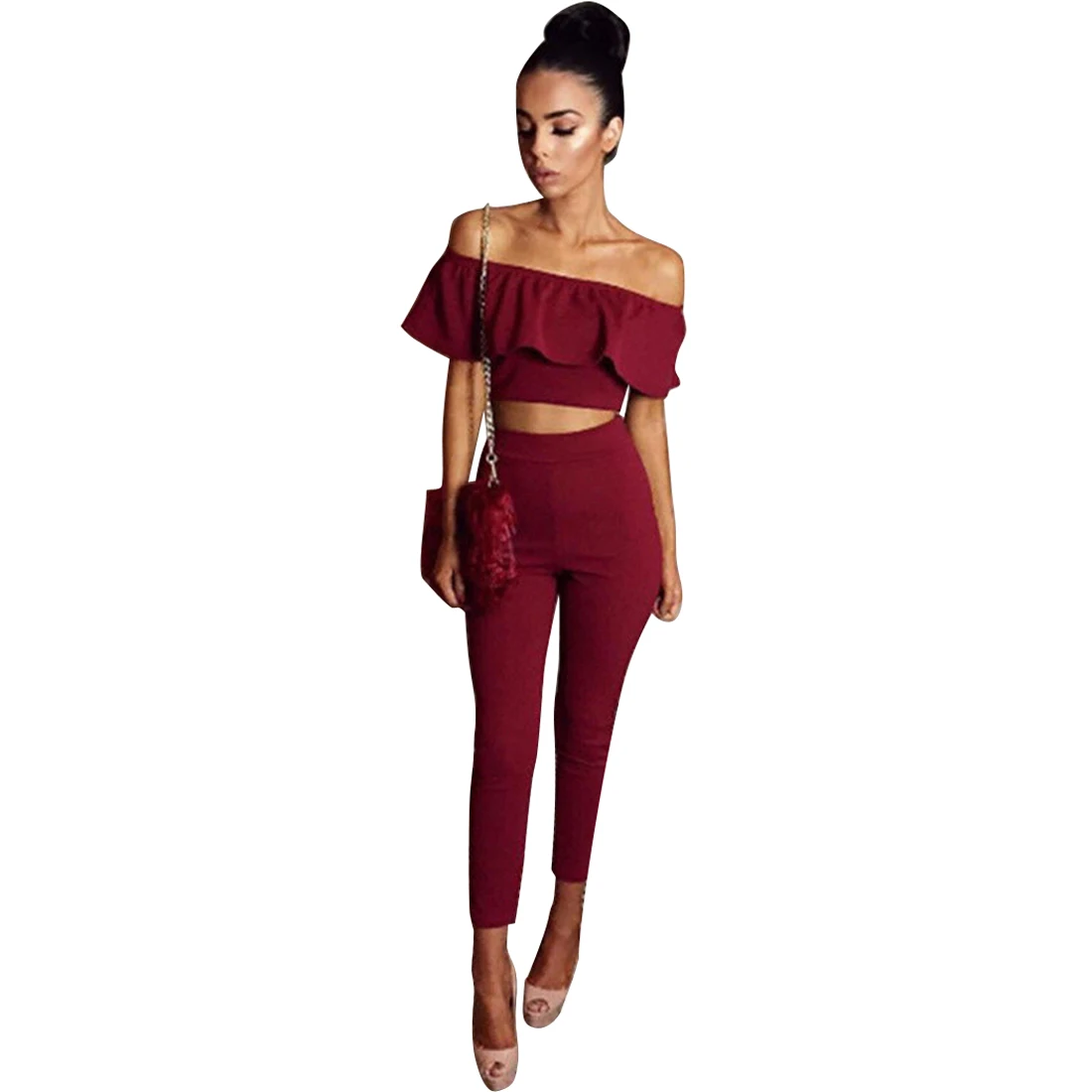 evening trousers and tops