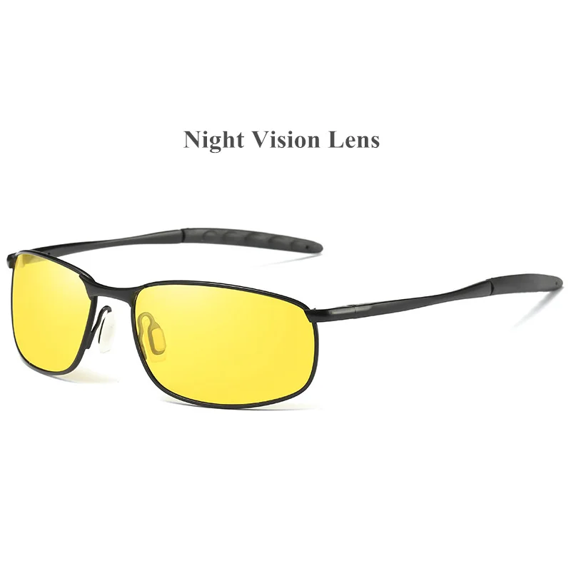 Oulylan, поляризационные солнцезащитные очки, мужские, фирменный дизайн, солнцезащитные очки, мужские, s, желтые линзы, ночное видение, для вождения, солнцезащитные очки, UV400 - Цвет линз: Black Yellow