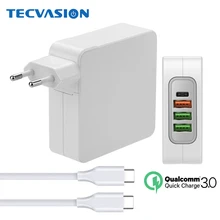 45 Вт 29 Вт 18 Вт usb type C PD QC3.0 4 порта быстрое зарядное устройство адаптер питания ноутбука Для Macbook Pro Air hp lenovo Asus Xiaomi 13,3 Matebook