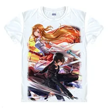 Sword Art онлайн: Ordinal Scale аниме унисекс футболка SAO летняя футболка с короткими рукавами футболки 6 узоров цвета белый
