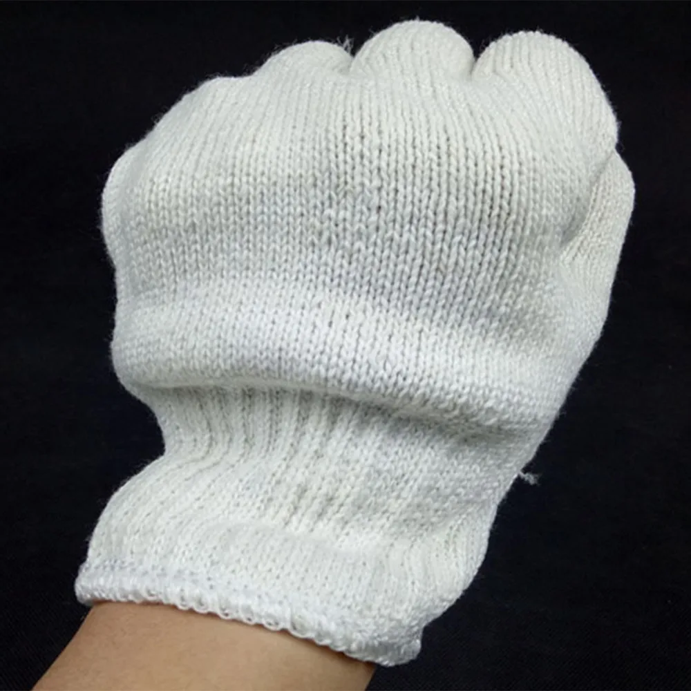 

Cotton Yarn Hand-type Add Thick Anti-cold Wear-resistant Anti-skid Labor Protection White Line Safety gloves