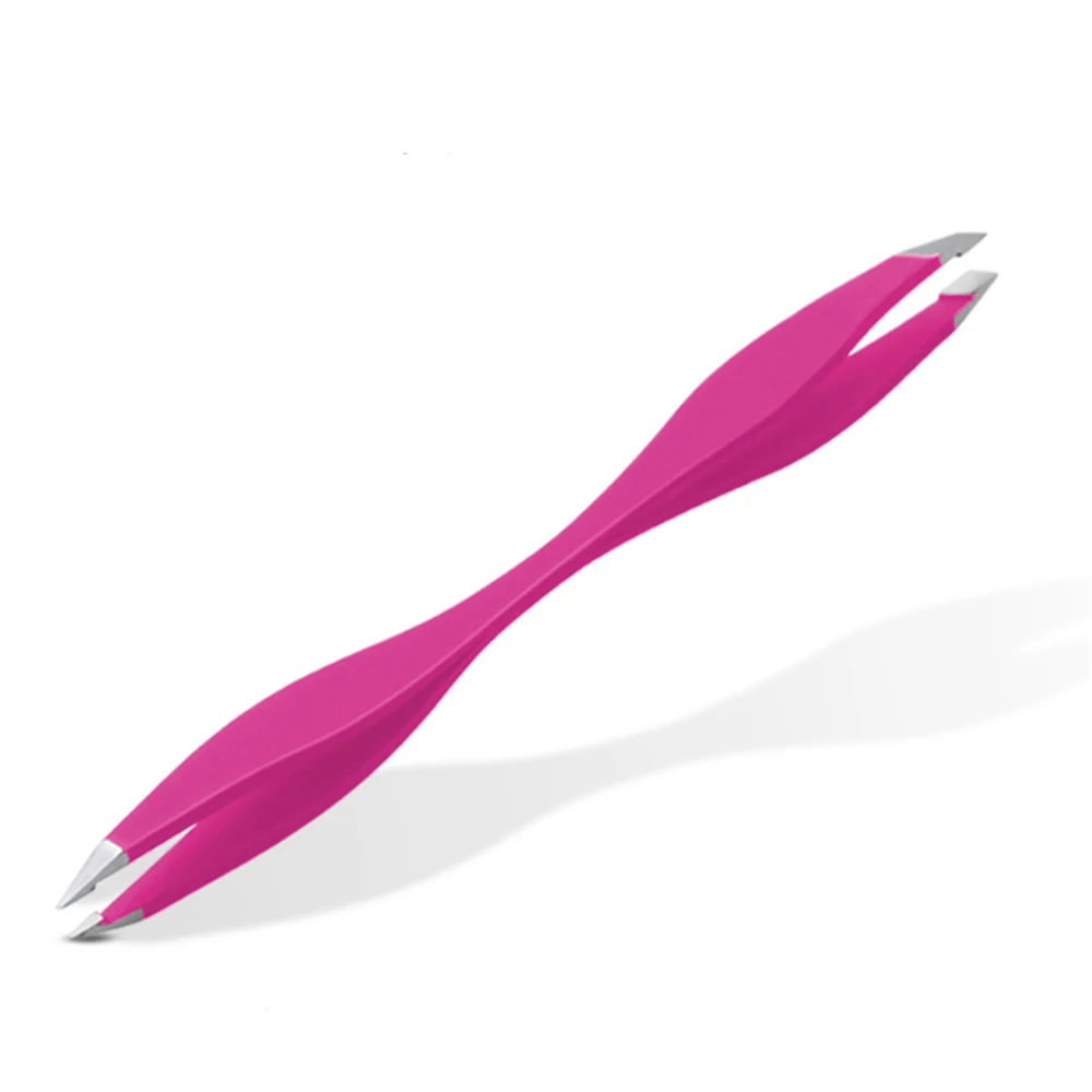 1 шт. Пинцет розовый с двойными концами пинцет для бровей антистатическое наращивание ресниц подтягивающий локон красота макияж инструменты Прямая поставка - Цвет: pink