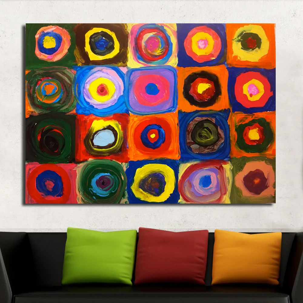 

WASSILY KANDINSKY Wall Pictures For Living Room Canvas Art Home Decor Modern No Frame Oil Painting