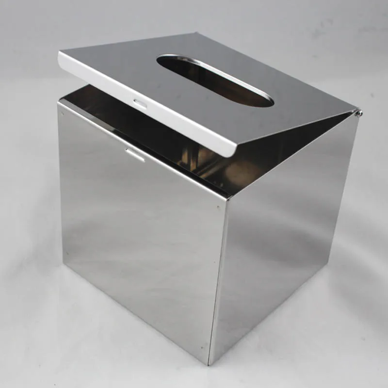 Съемный Desktop Cube Нержавеющая сталь Ёмкости для салфеток наивысшего качества 304 8 К зеркало Нержавеющая сталь для посуды hotel