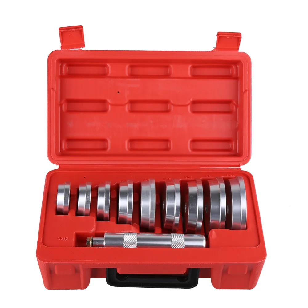 

10Pcs/sets Professional Wheel Aluminium Bearing Race Seal Driver Set Wheel Bearing Tool Set Durable Local Quick Shipping