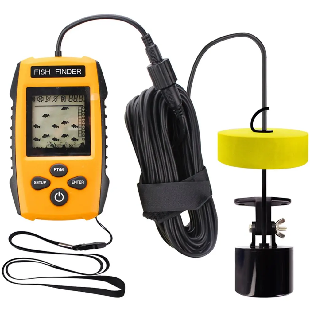 

Portable Dot Matrix Fish Finder Wired Sonar Sensor Fishing Detector 0.7-100M Depth Sounder Alarm Lake Sea Fishing Tackle TL88