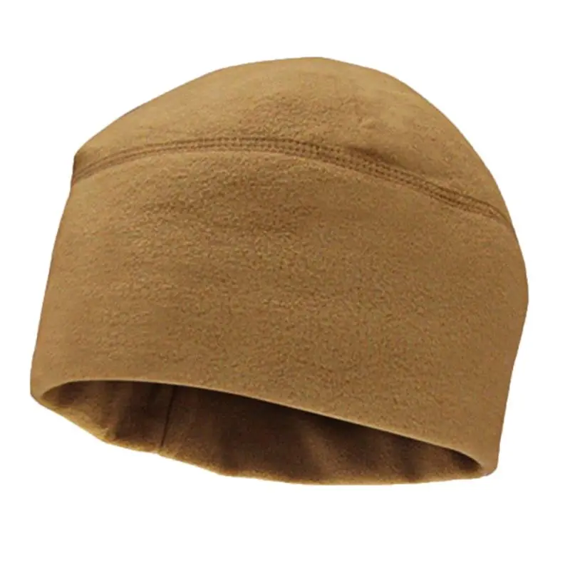 Для мужчин и женщин унисекс Зимние однотонные мягкие теплые часы кепки флис утолщенная Военная армейская шапочка шапка ветрозащитная уличная жесткая - Цвет: CAMEL