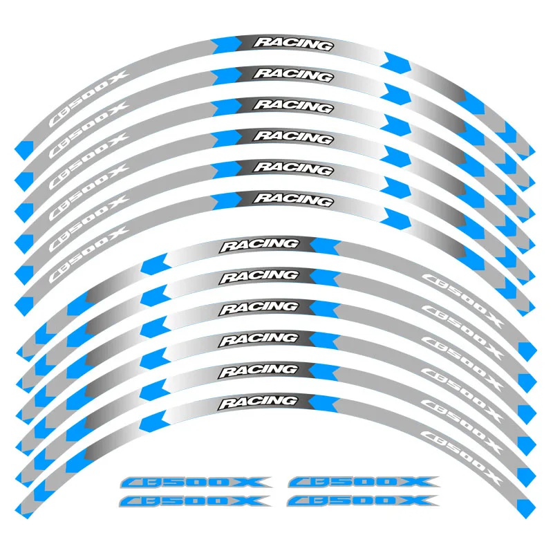 Горячая мотоциклетный обод колесная наклейка аксессуар светоотражающий водонепроницаемый стикер для Honda CB500F CB500X