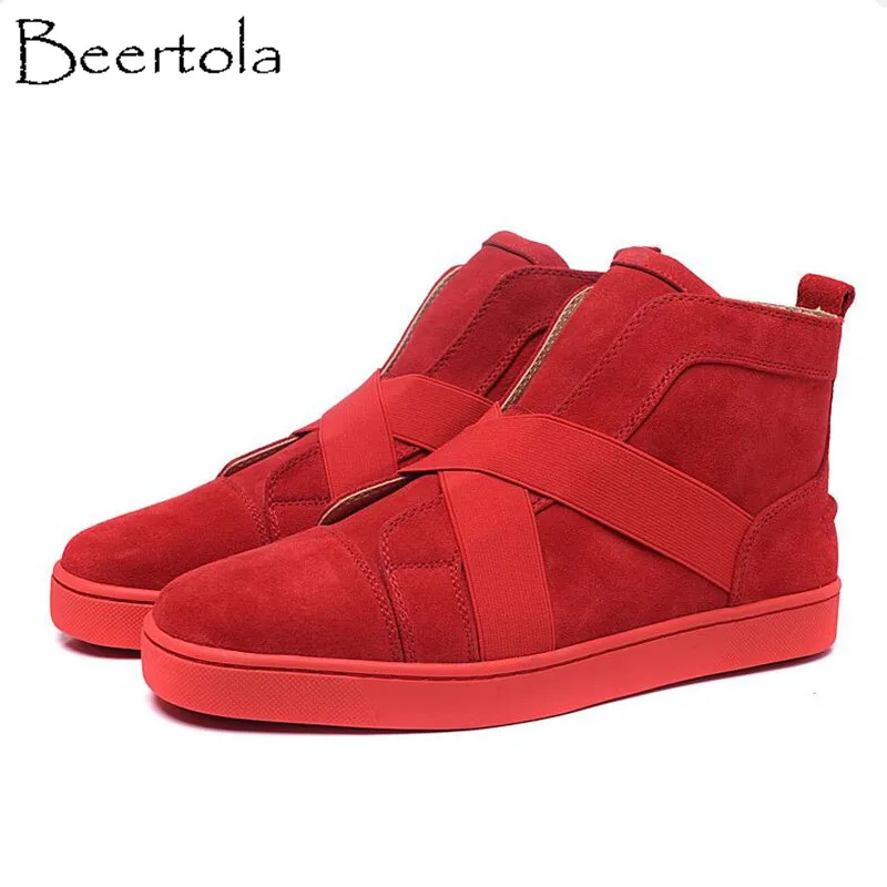 Sneaker Luxe Troupeau Couple Élastique Marque As Hauts Nubuck ZiuTOPXwk