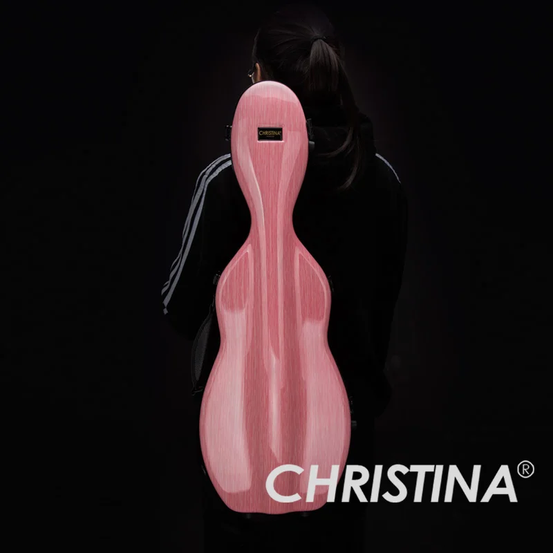 УГЛЕРОДНЫЙ Стеклопластик чехол высокого качества Италия Кристина Скрипка чехол 4/4 скрипка розовый цвет скрипичные принадлежности