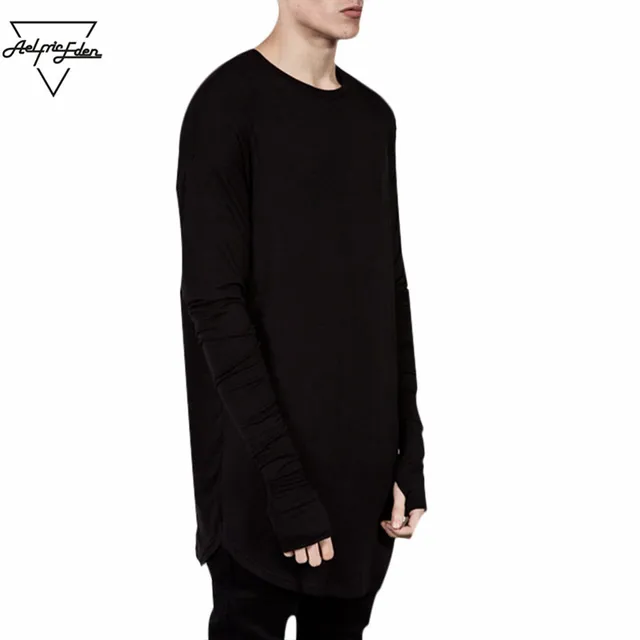 Wholesale Thumb Hole Long Full Sleeve Hipster Tee kpop for