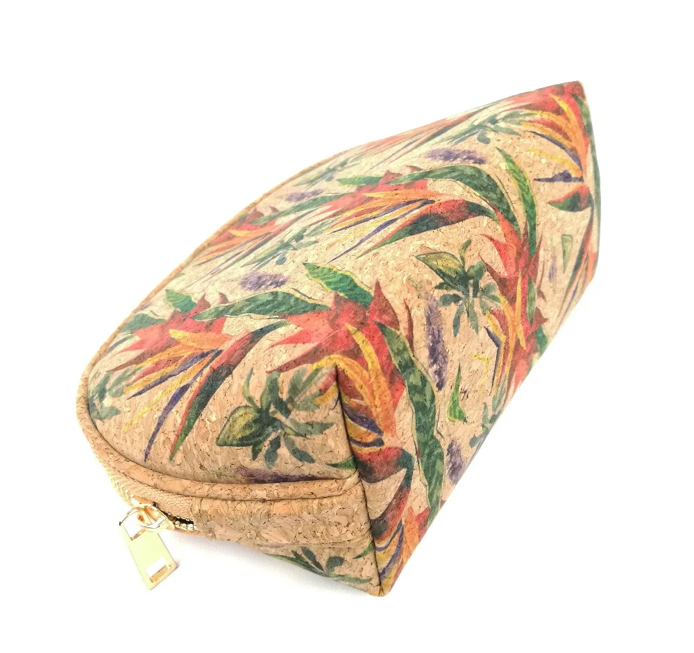 Cork cosmetic bag-floral 005