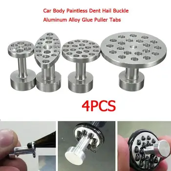 

4pcs Car Body Paintless Dent Hail Buckle Aluminum Alloy Glue Puller Tabs Remover Automobile Repair Set Paint Dent Repair Tools