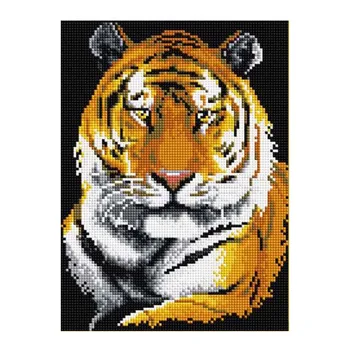 

5D Diy Diamond Painting Cross Stitch Full Diamond Embroidery Tiger 3D Diamond Mosaic Pattern Rhinestone Pasted Needlework Resin