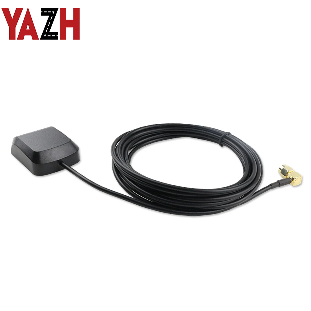 

3M 1575.42MHz Right Angle SMA Male Plug GPS Active Antenna Aerial Connector Cable for Car Dash DVD Head Unit Stereos auto radio