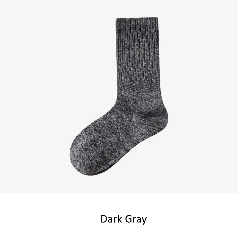 Caramella/1 пара, осенне-зимние женские высокие носки, 22 цвета, мягкие хлопковые женские весенние носки, тренд, корейский стиль и соответствующие - Цвет: Dark Gray