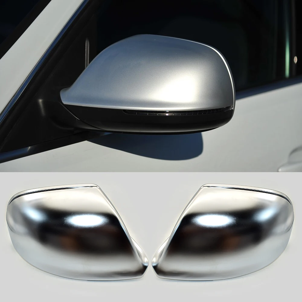 

ANZULWANG For Audi Q5 8R Q7 4L SQ5 Chrome Side Mirror Cover Caps 2009 2010 2011 2012 2013 2014 2015 2016 Silver Matte