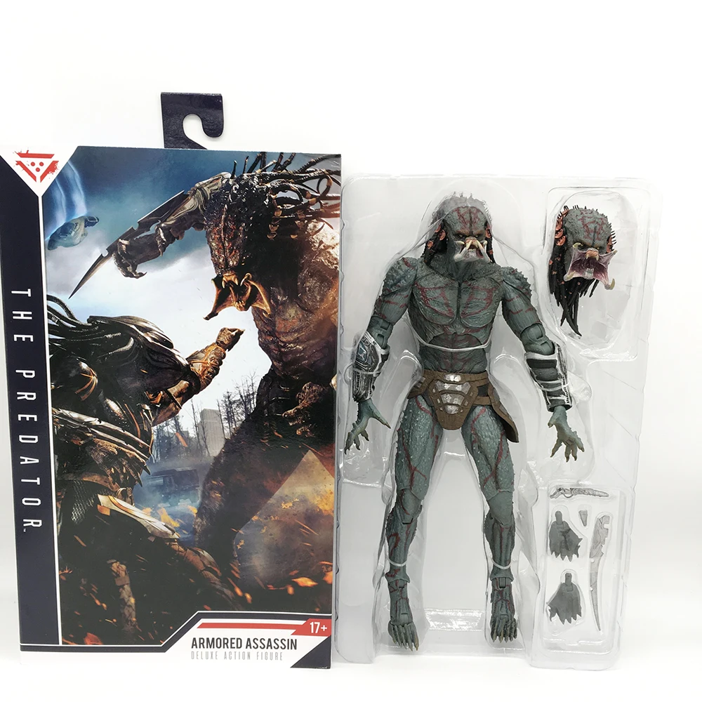 Beste In Voorraad 26cm Originele NECA De Predator Gepantserde Assassin PVC Action Figure Collectible Model Toy Kerstcadeau