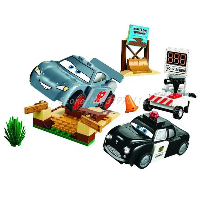 

Pixar Cars 3 Lightning Juniors Smokey's Garage 99pcs 10685 Building Blocks Educational Toys Compatible with Racer Car 10742