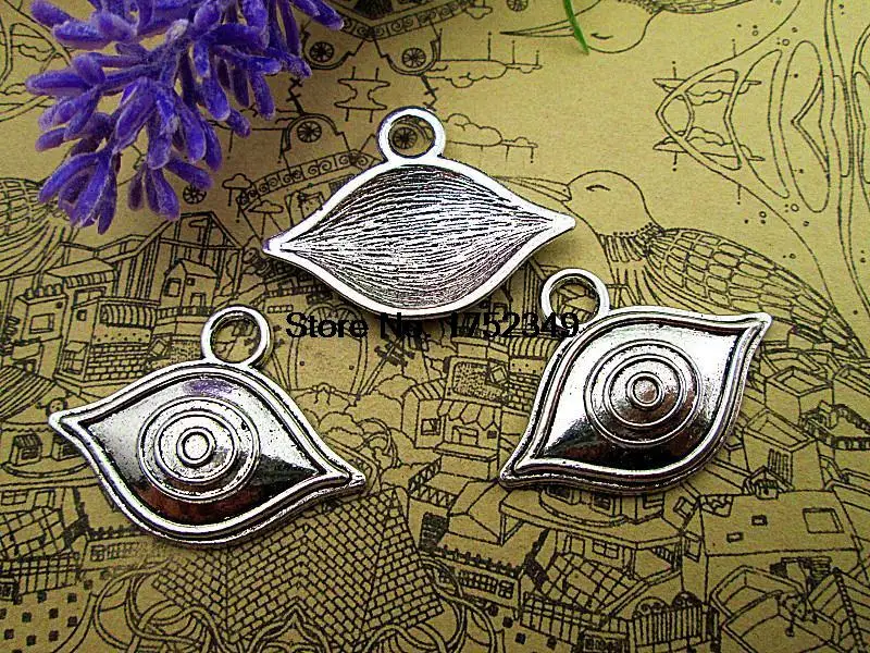 

8pcs eye Charm Charm, Antique silver tone divergent charm Pendants, DIY Supplies, 30x34mm