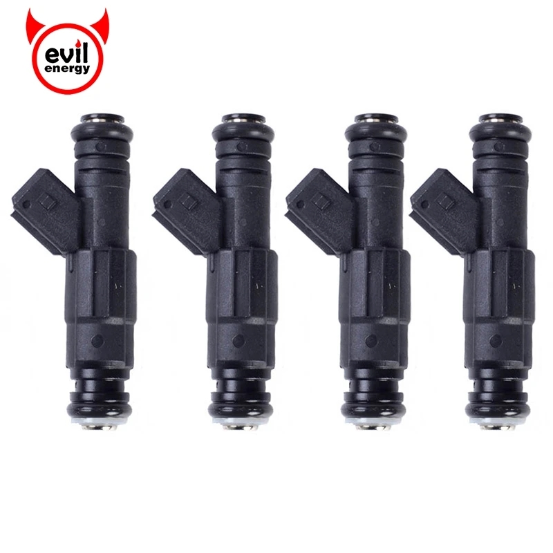 Evil energie 4 stks Hoge Impedantie 500cc Brandstofinjector Brandstof Spray Nozzle 500cc Voor VW Audi Ford 500cc 1.8 T Turbo 2.3L EV1