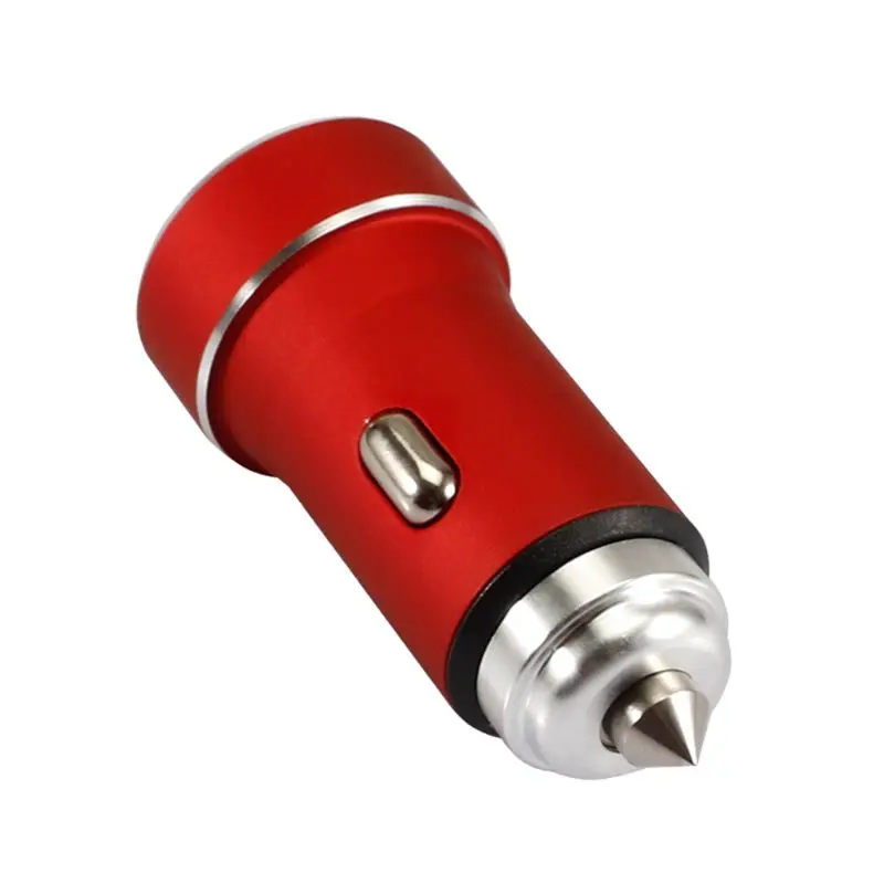 JHY 001 1A/2.4A металлический двойной USB Автомобильное зарядное устройство мини